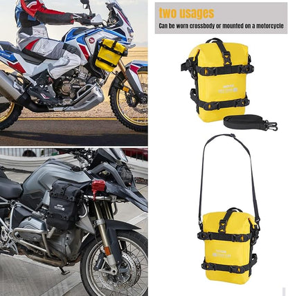 Motorcycle Tail Bag Front Bumper Bag, 8L Roll-top Waterproof Motor Saddle - Image 3
