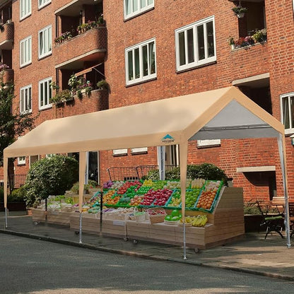 ADVANCE OUTDOOR Adjustable 10x20 ft Heavy Duty Carport Car Canopy Garage Boat - Image 9