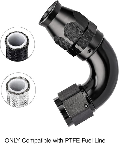 EVIL ENERGY 10AN 120 Degree PTFE One Piece Full Flow End Hose Fitting Aluminum - Image 5