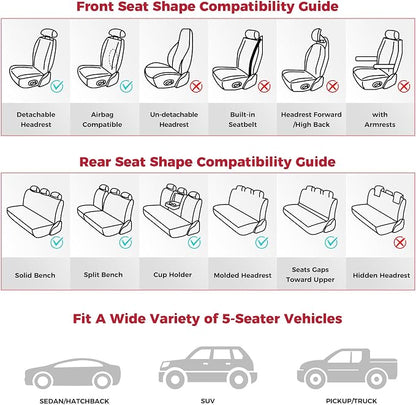 Black Car Seat Covers Full Set - Image 6