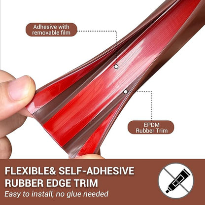 Rubber Edge Trim, Flexible Edge Banding, 3/8" U Channel Edge Protector - Image 3