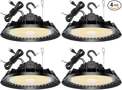 4Pack LED High Bay Lights, 150W UFO High Bay LED Shop Lights, 22500LM by BBESTLED