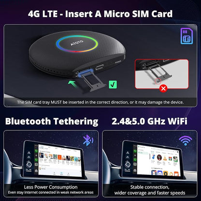 CB6 CarPlay AI Box & Android AI Box, Wireless CarPlay/AndroidAuto Adapter - Image 4