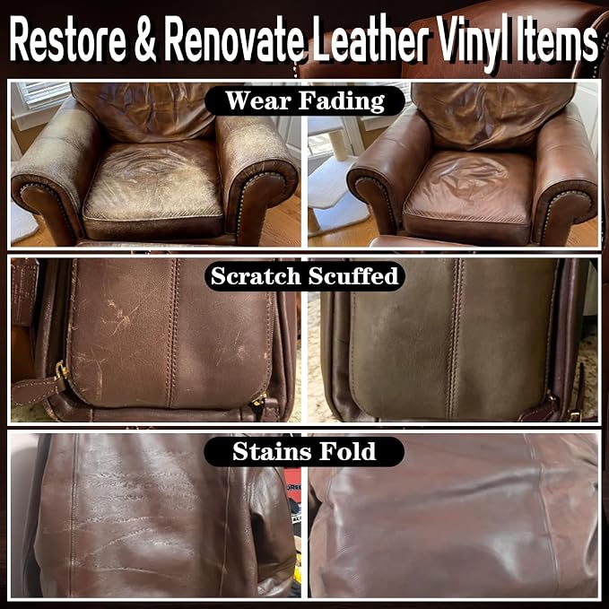 Leather Recoloring Balm Black Leather Dye Vinyl Paint Car Interior Seat - Image 2