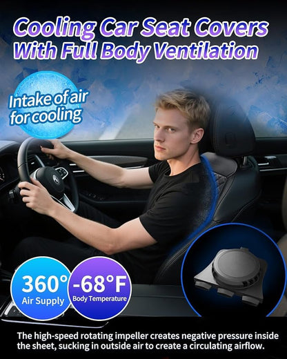 Air Suction Cooling Car Seat Cover Front Seat, 12V Circulation Ventilation - Image 7