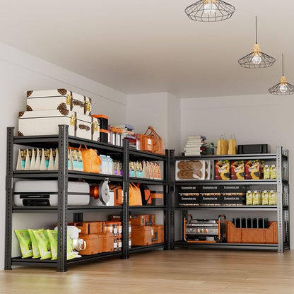 Storage Shelves Heavy Duty 4 PCS, 4-tier Adjustable Metal Industrial Utility - Image 5