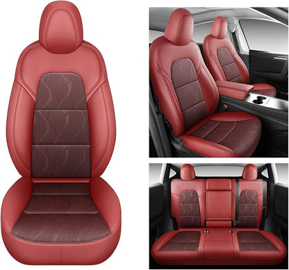 Tesla Model Y Seat Cover Full Set, Faux Leather Tesla Car Seat Cover, Perfect - Image 2