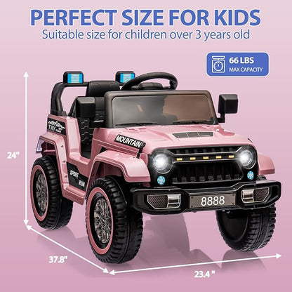12V Kids Ride on Truck Car, w/Parent Remote Control, Twin 35w Motors, 3 Speeds - Image 6