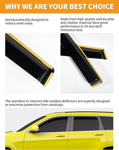 in-Channel Window Rain Guards Fit - Image 5