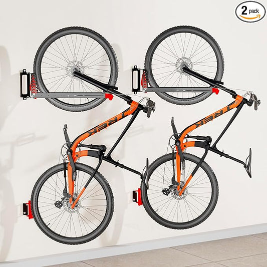 2-Pack Swivel Bike Rack Wall Mount, Bike Hangers by AUBEATY