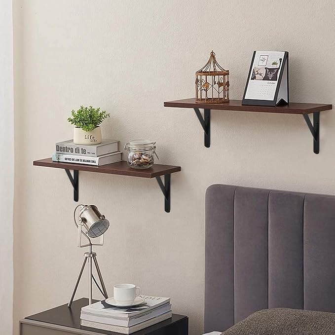 6 Pack L8 x H 6" Black Heavy Duty Shelf Brackets - Image 6