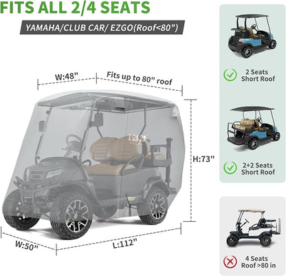 10L0L Heavy Duty Golf Cart Cover - Image 6