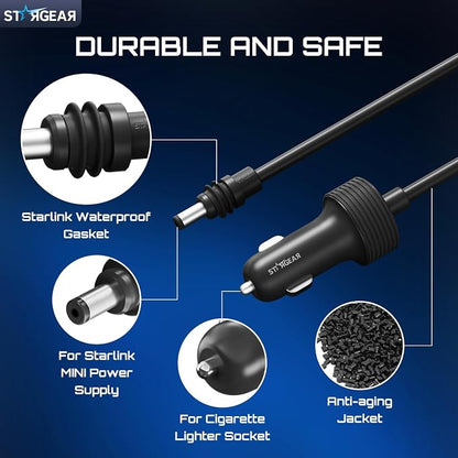 Starlink Mini Cable 12V 5M/16.4FT, Starlink Mini Accessories 16AWG Cigarette - Image 5