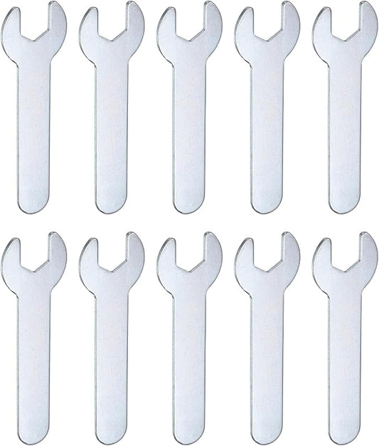 HARFINGTON 10pcs Small Wrench 10x70x1.5mm Metric U-Shaped Single Open Ended by HARFINGTON
