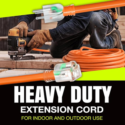 200ft Outdoor/Indoor Extension Cord 10/3 Gauge Ultra Heavy Duty 3 Prong SJTW - Image 7