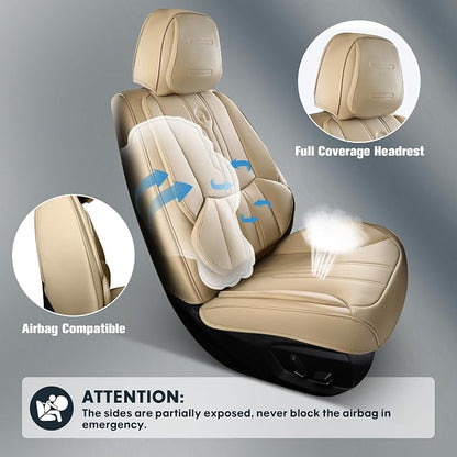 AOOG Car Seat Covers Full Set, Leather Seat Covers - Image 5