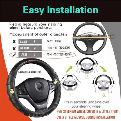 PINCTROT Large Size Steering Wheel Cover Great Grip - Image 6