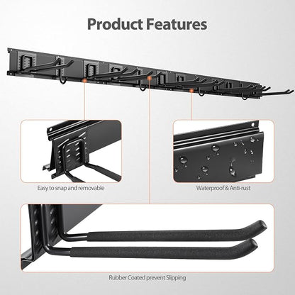 Garage Organizer Wall Mount, 64 Inch Garage Storage Organization, Adjustable - Image 3
