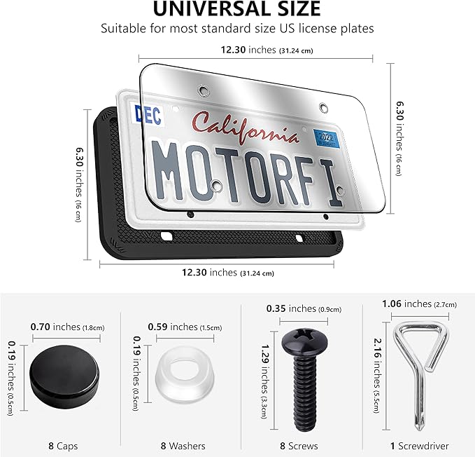 2 Pcs Silicone License Plate Frames - Image 3