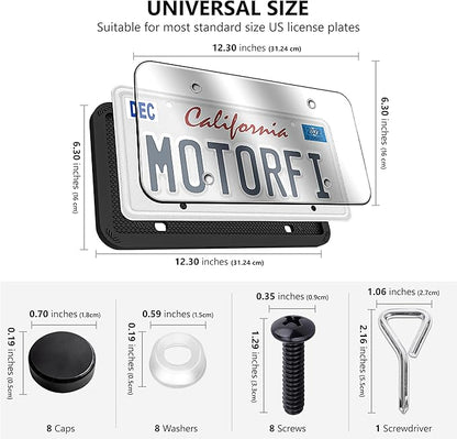 2 Pcs Silicone License Plate Frames - Image 3