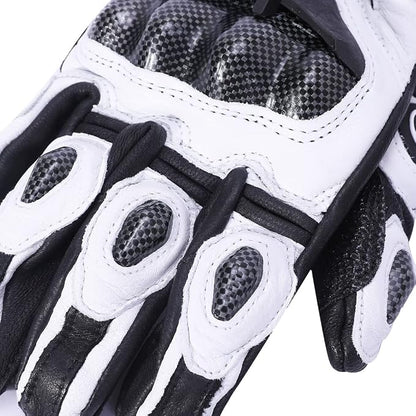 Harssidanzar Breathable Leather Motorcycle Gloves Touchscreen - Image 5