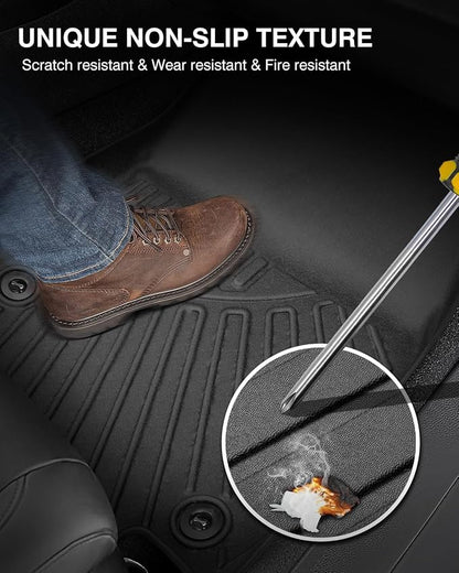 Powerty 3D Floor Mats for 2019-2025 Chevrolet Silverado 1500 & GMC Sierra 1500 - - Image 6