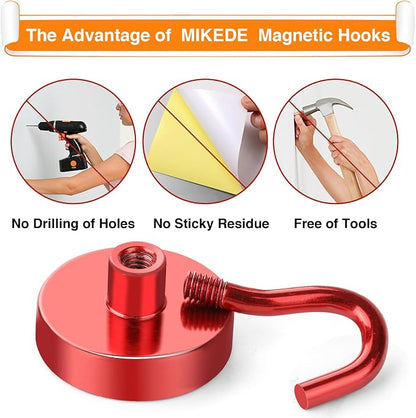 MIKEDE Magnetic Hooks Heavy Duty, 80LB Strong Magnet - Image 3