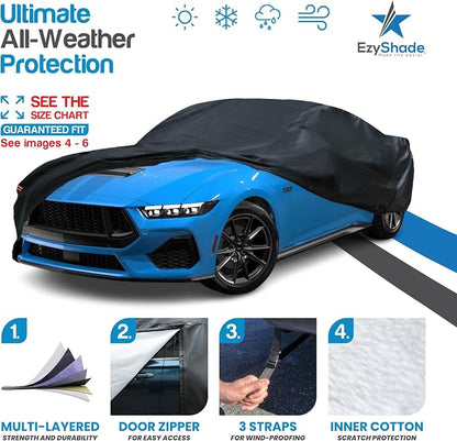 EzyShade 10-Layer Waterproof Sports Car Cover. See Vehicle Size-Chart - Image 2