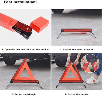 aikko Safety Triangle Kit Road Emergency Warning Reflector Roadside Reflective - Image 7