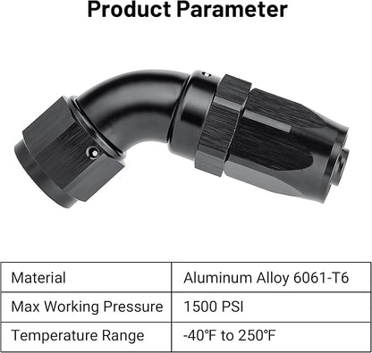 EVIL ENERGY 8AN 60 Degree One Piece Full Flow Hose End Fitting Swivel - Image 3