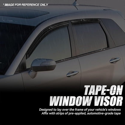 Auto Dynasty 4Pcs Carbon Fiber Pattern Window Visors Compatible - Image 3