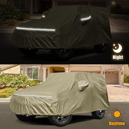 Waterproof Car Covers Replace for 2007-2025 Jeep Wrangler 2 Door, Windproof - Image 4