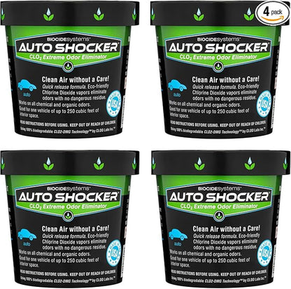Auto Shocker Strong Quick Release Car Odor Eliminator, Eco-Friendly Smell by BiocideSystems