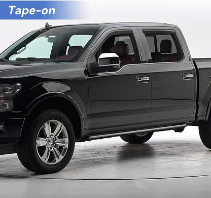 Window Visors Rain Guards for 2015-2025 Ford F150 SuperCrew, Out-Channel Sun - Image 4