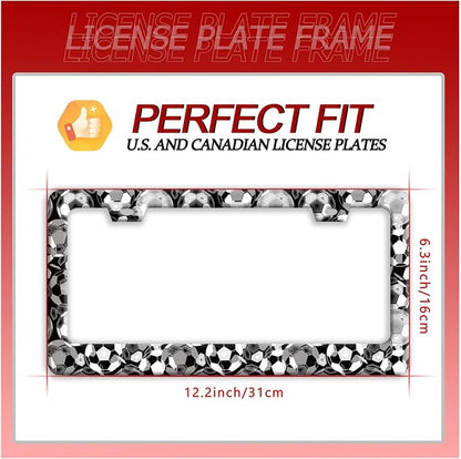 Personalise Soccer Ball Pattern License Plate Frame Funny License Plate Auto - Image 7