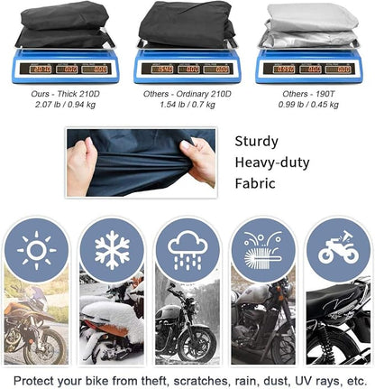 XYZCTEM Motorcycle Cover -Waterproof Outdoor Storage Bag, Made of Oxford - Image 7