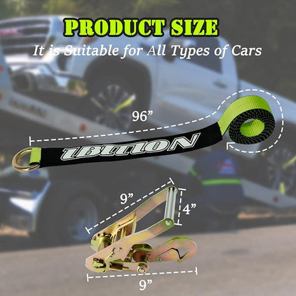 4 Pack Car Tie Down Straps for Trailers - Image 4