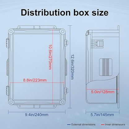 Outdoor Electrical Junction Box, ABS Water Resistant Enclosure - Image 7