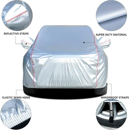 Tecoom Hard Shell Zipper Design Waterproof UV-Proof Windproof Car Cover - Image 6