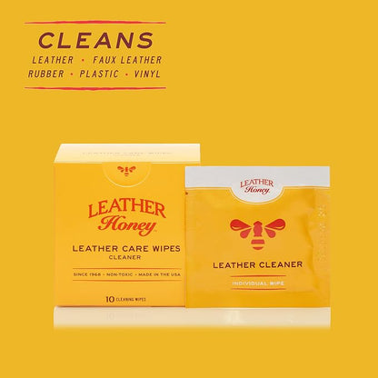 Leather Honey Leather Cleaner Wipes: Clean Leather On-The-Go. Cleaning Wipes - Image 2