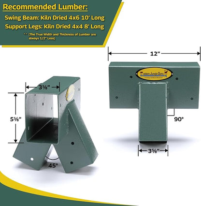 Easy 1-2-3 90° A-Frame Swing Set Bracket Heavy Duty - Image 3