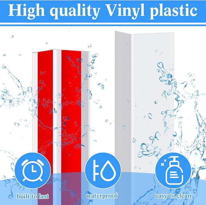 Sasylvia 10 Pcs Wall Corner Protector Guards, 1-1/8 x 48 Inches Self Adhesive - Image 3