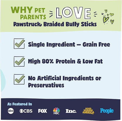 Pawstruck Natural 7” Braided Bully Sticks - Image 3