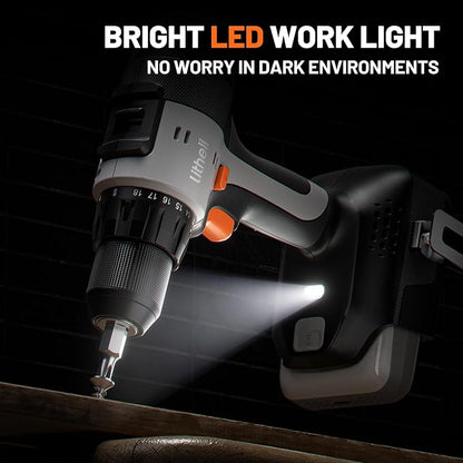 Litheli Cordless Drill Driver, Electric Power Drill - Image 4