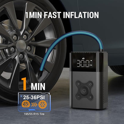 Tire Inflator Portable Air Compressor, 150 PSI Air Pump - Image 2