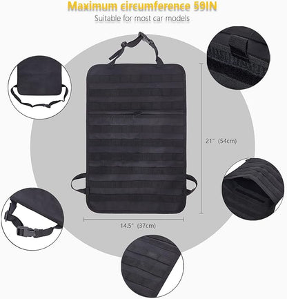 Universal Tactical Seat ​Back Organizer Vehicle Molle Panel Organizer Storage - Image 3
