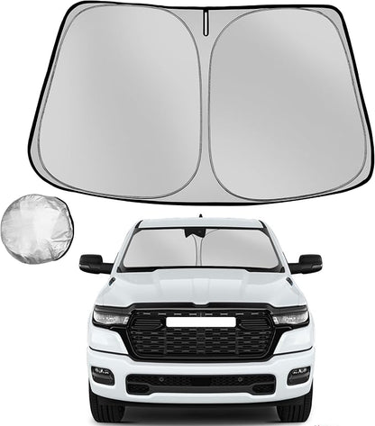 Windshield Sun Shade for 2019-2025 Dodge Ram 1500 Crew Cab, Mega Cab Pickup by Fonowka