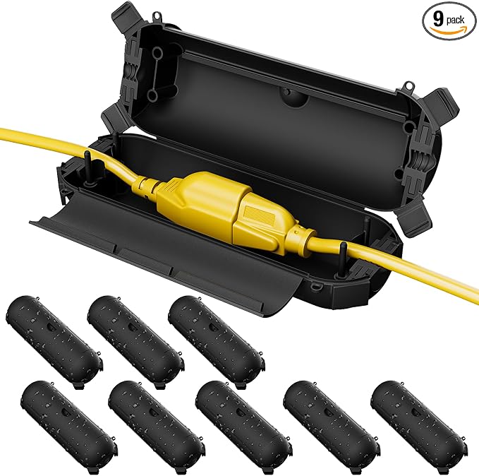 Flemoon Outdoor Extension Cord Safety Cover, IP44 Waterproof Connection by FLEMOON