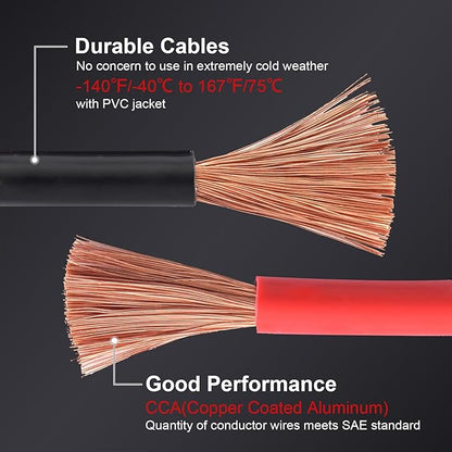 TOPDC 4 Gauge 25 Feet Jumper Cables - Image 3