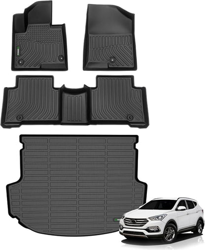 ANBINGO®Floor Mats Fit for Hyundai Santa Fe Sport 2013-2018 All Weather Car by ANBINGO